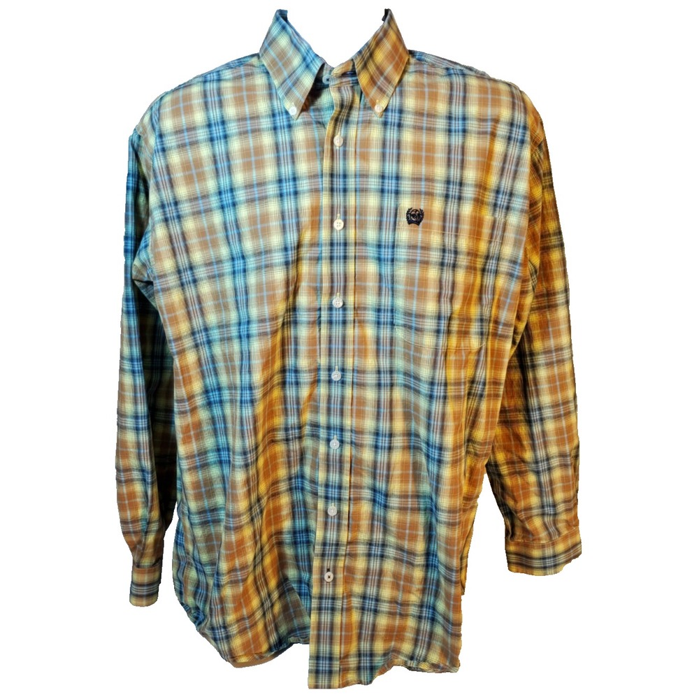 Cinch Men's M Long Sleeve Button Down‎ Shirt 100% Cotton